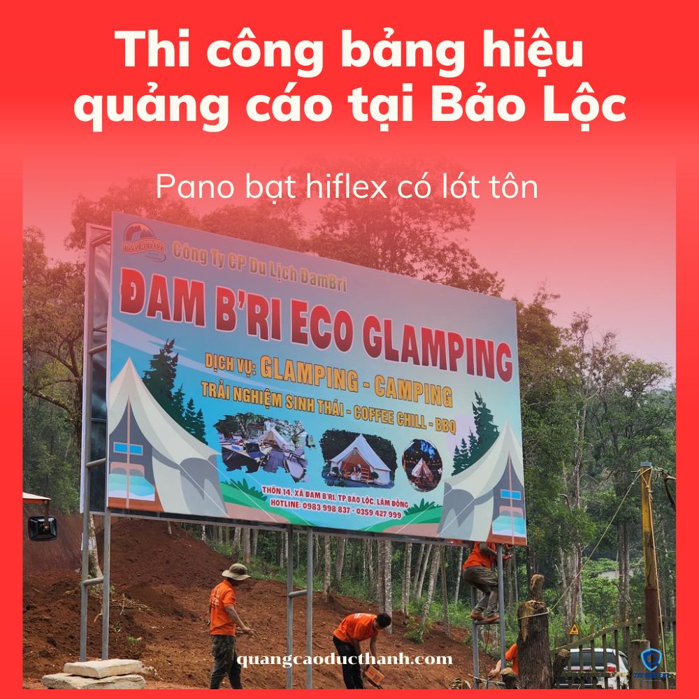 Giá làm bảng hiệu quảng cáo hiflex có lót tôn : 350.000đ/m2 – 450.000đ/m2
